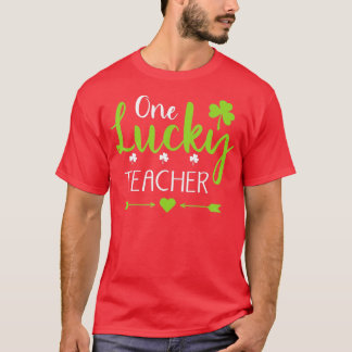 One Lucky Teacher St Patricks Day Shamrock Kinderg T-Shirt