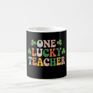 One Lucky Teacher Teaching Retro St Patrick's Day Coffee Mug
