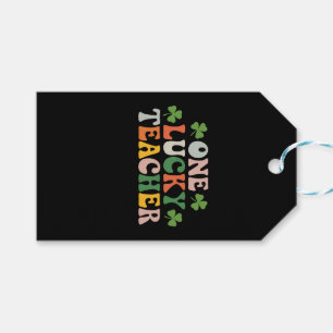 One Lucky Teacher Teaching Retro St Patrick's Day Gift Tags