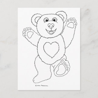 One Lucky Teddy Postcard
