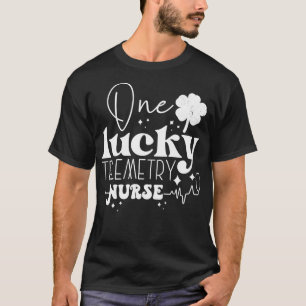 One Lucky Telemetry Nurse Scrub Funny St Patricks T-Shirt