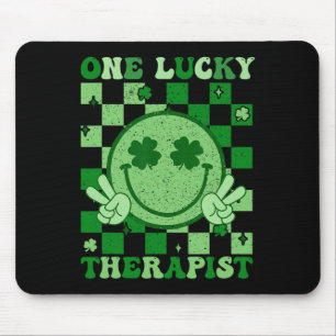 One Lucky Therapist Groovy Smile St Patricks Day T Mouse Mat