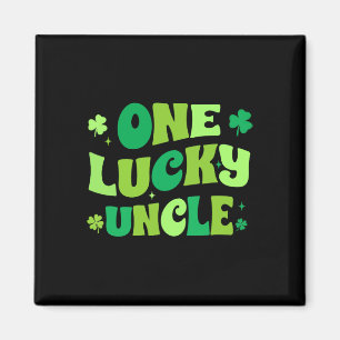 One Lucky Uncle St Patrick's Day Green Shamrock Ir Magnet