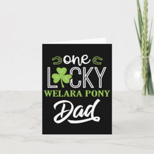 One Lucky Welara Pony Horse Dad Irish Horseback Ri Card