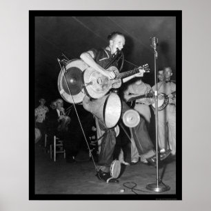 One Man Band Asheville, NC 1938 Poster