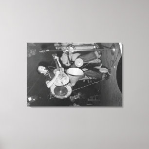 One-man Band at Mountain Music Festival Canvas Print