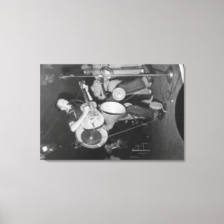 One-man Band at Mountain Music Festival Canvas Print