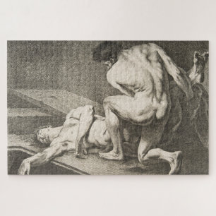 One Man Lifting the Legs of Another Man Jigsaw Puzzle