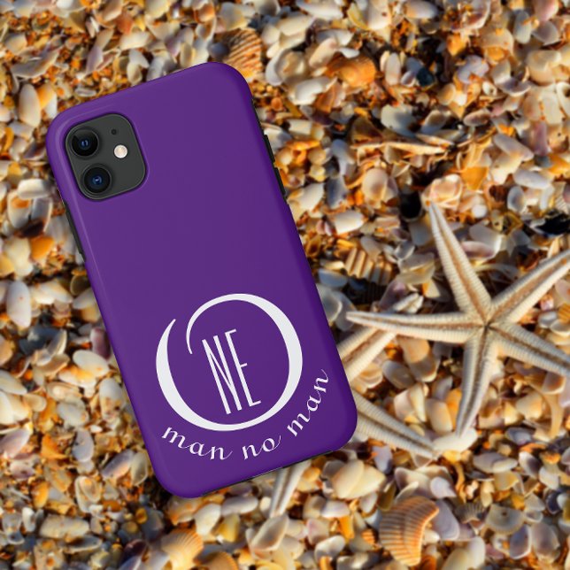 One man no man encouragement quote purple Case-Mate iPhone case (Creator Uploaded)