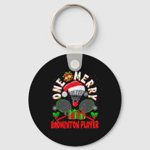 One Merry Badminton Player Christmas Team Matching Key Ring