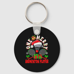 One Merry Badminton Player Christmas Team Matching Key Ring