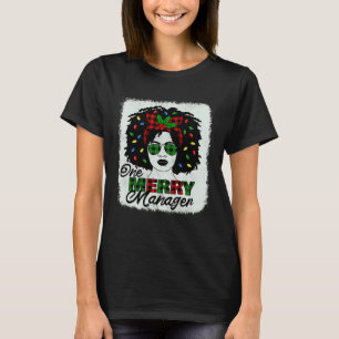 One Merry Manager Afro African American Christmas T-Shirt