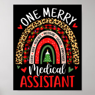One Merry Medical Istant Rainbow Christmas Cma Nur Poster