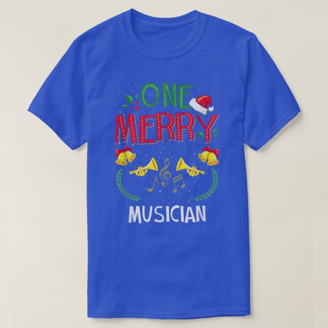 One Merry Musician Music Band Ugly Christmas Sweat T-Shirt (Design Front)
