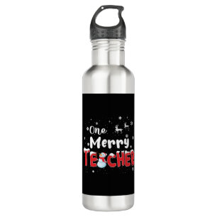 One Merry Teacher Snowman Teaching Christmas 710 Ml Water Bottle