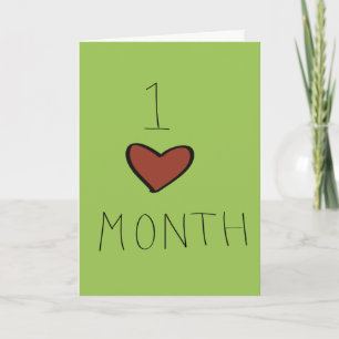 One Month Anniversary Card
