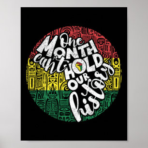 One Month Cant Hold Black History Message Pride Su Poster
