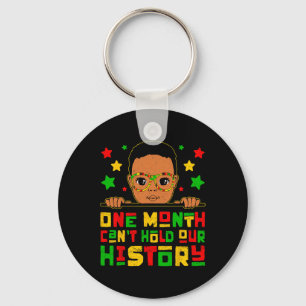 One Month Can't Hold Our Black History Little Afro Key Ring