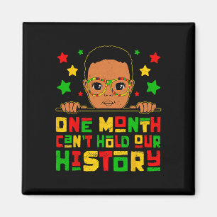One Month Can't Hold Our Black History Little Afro Magnet