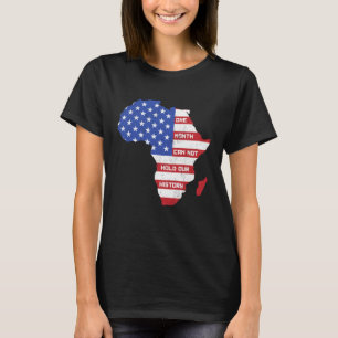 One Month Can't Hold Our History Africa Map Americ T-Shirt