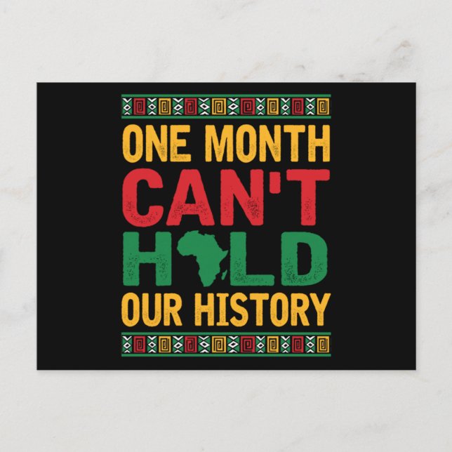 One Month Cant Hold Our History Black Pride Africa Announcement Postcard (Front)