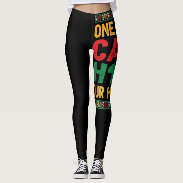 One Month Cant Hold Our History Black Pride Africa Leggings (Front)