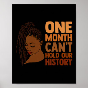 One Month Can't Hold Our History Black Woman Locd Poster