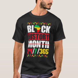 One Month Cant Hold Our History Pan African Black T-Shirt