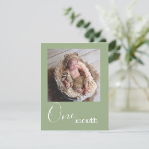 One Month Photo First Birthday Banner Card
