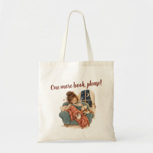 One More Book, Please! Cosy Book Lover Tote Bag