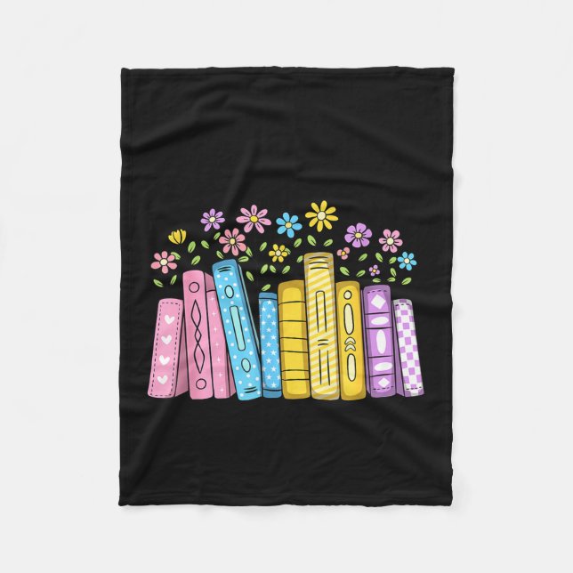 One More Chapter Book Lover Librarian Bookworm Fleece Blanket (Front)
