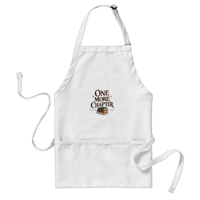 One More Chapter - Book Lover Reading Tee Standard Apron (Front)
