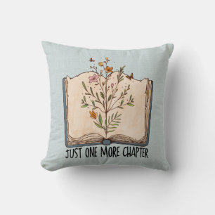 One more chapter book wild flowers butterfly  cushion