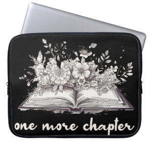 One More Chapter Book With Flowers  Laptop Sleeve