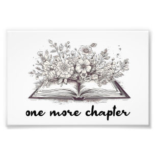 One More Chapter Book With Flowers  Photo Print