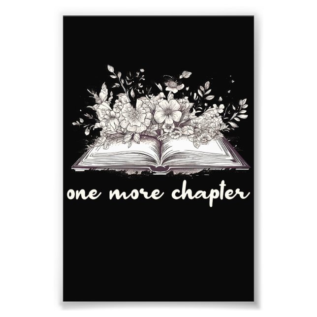 One More Chapter Book With Flowers  Photo Print (Front)