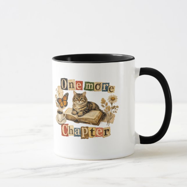 One More Chapter - Cosy Reading Cat Mug (Right)