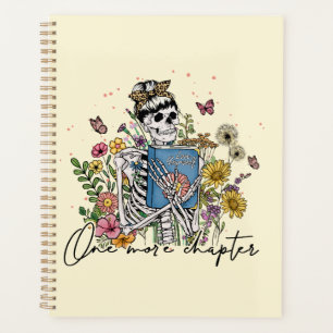 One More Chapter Floral Skeleton Planner