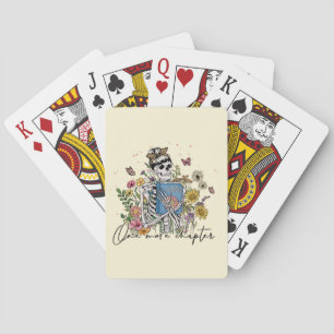 One More Chapter Floral Skeleton Playing Cards