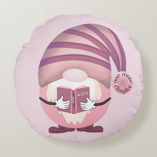 One More Chapter Gnome Round Cushion (Front)