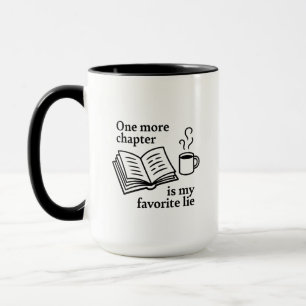 One More Chapter Is My Favourite Lie Bookworm Gift Mug