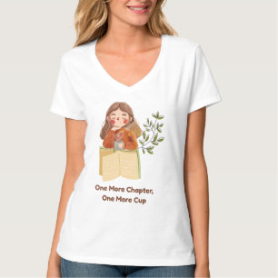 One More Chapter, One More Cup Cosy Book Lover T-Shirt