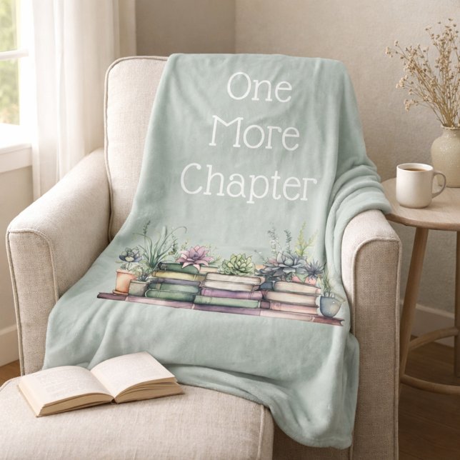 One More Chapter Personalised Cosy Reading Fleece Blanket (Creator Uploaded)
