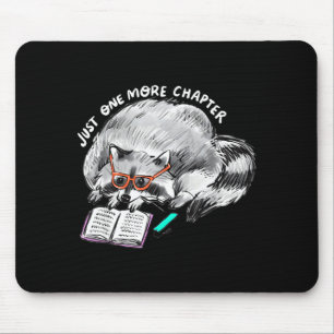 One more chapter racoon reading funny book lover mouse mat