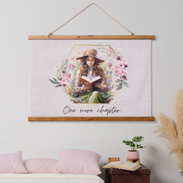 One More Chapter Textured Background Hanging Tapestry (Bedroom)