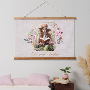 One More Chapter Textured Background Hanging Tapestry