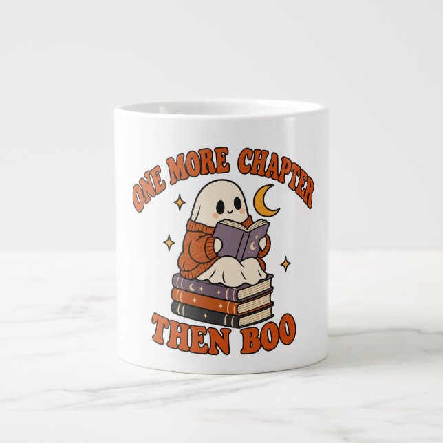 One More Chapter Then Boo Large Coffee Mug (Front)
