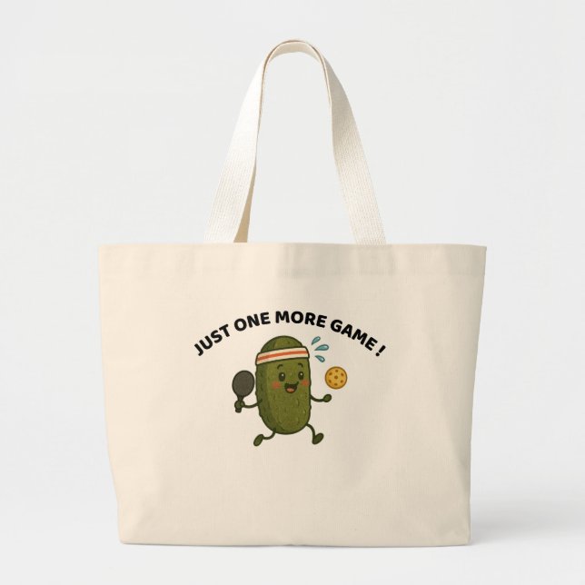 One More Game Pickleball Tote Bag (Front)