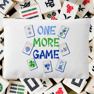 One More Game Watercolor Mahjong Tile Accessory Pouch