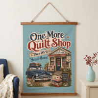 One More Quilt Shop Vintage Cottage Scene
